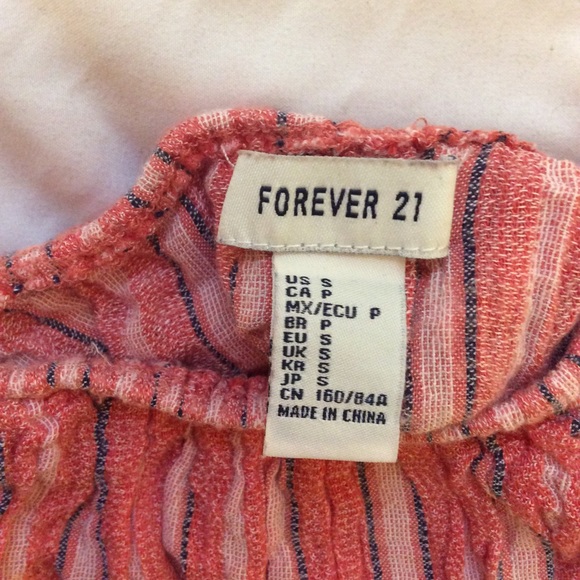 Forever 21 Striped Pink Top - Picture 3 of 3